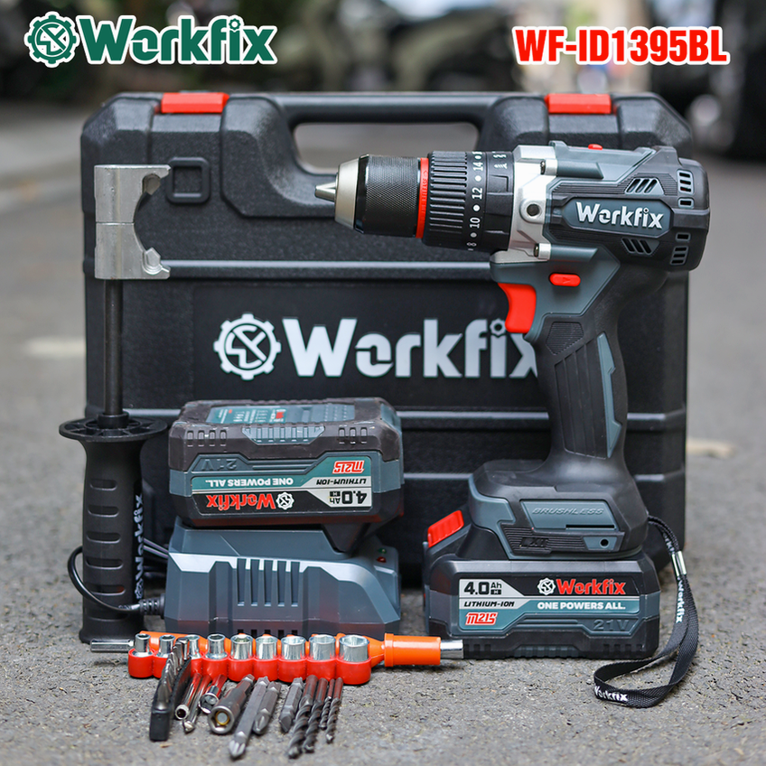 Máy Khoan Rút Lõi Bê Tông Workfix WF-ID1395BL 21V - 3 Chức Năng Khoan, Vít, Búa